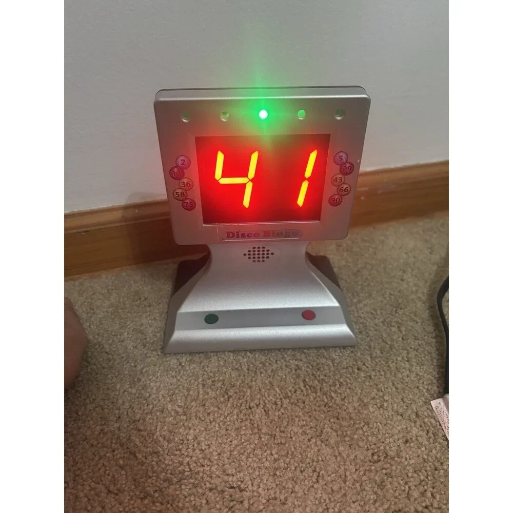 Bingo Machine Disco Bingo with Music & Lights 1-90 & 1-75 Family Bingo Party